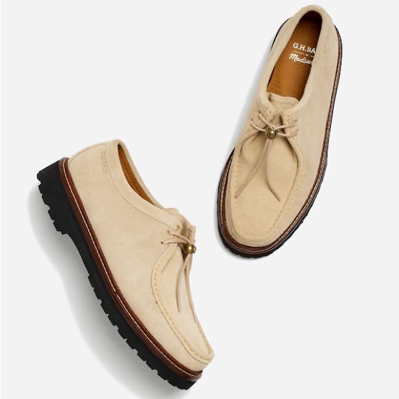 Madewell x G.H.BASS WallaceSuede Moc in Off White (Beige) Size 12 $245 NO877
